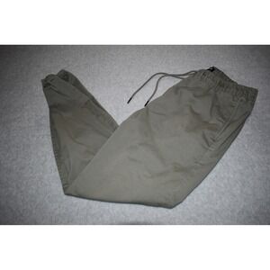 Express Jogger Men Medium Olive Green Elastic Waist Drawstring Cuffed Hem